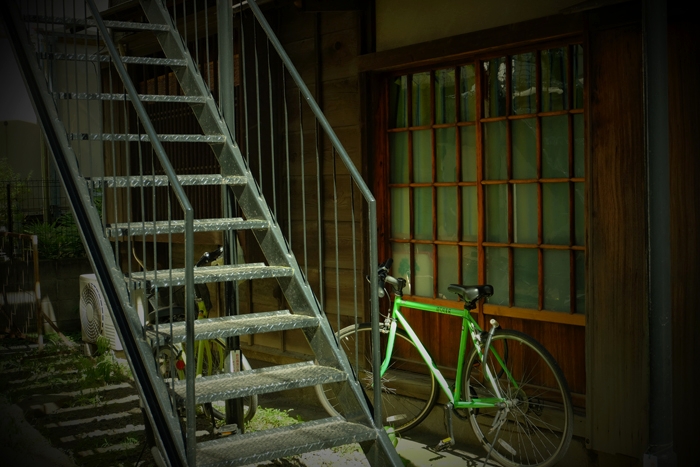 緑色の自転車